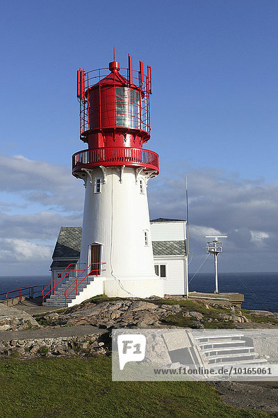 Leuchtturm am Kap Lindesnes  Vest-Agder  südlichster Punkt Norwegens  Südkap  Norwegen  Europa