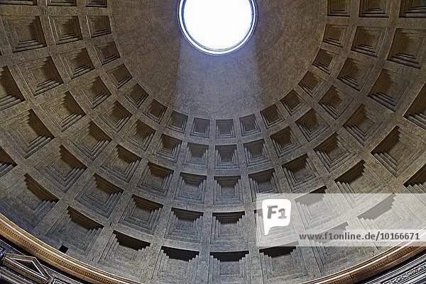 Lichteinfall Durch Die Kuppel Pantheon Kirche Rom Latium Italien Europa