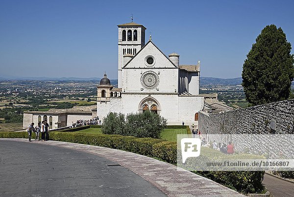 Basilika San Francesco  Assisi  Provinz Perugia  Umbrien  Italien  Europa