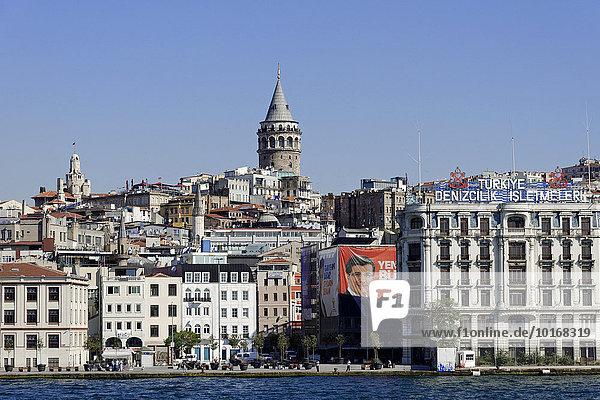 Großstadt Turm Ansicht Asien Goldenes Horn Istanbul Türkei