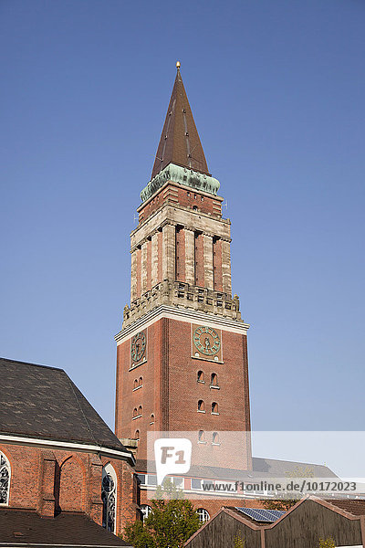 Rathausturm  Wahrzeichen der Stadt  Kiel  Schleswig-Holstein  Deutschland  Europa