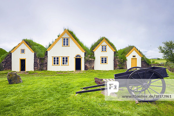Freilichtmuseum  Grassodenhäuser  Torfgehöft oder Torfmuseum Glaumbaer oder Glaumbær  Norðurland vestra  Nordwest-Island  Island  Europa