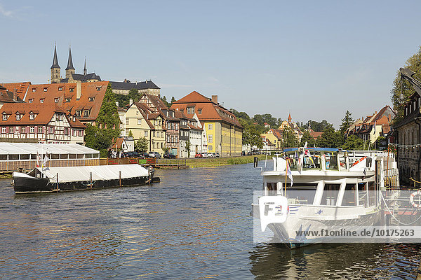 Der Alte Hafen an der Regnitz  Bamberg  Bayern  Deutschland  Europa