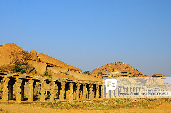 Palastanlage in Hampi  UNESCO-Weltkulturerbe  Karnataka  Indien  Asien