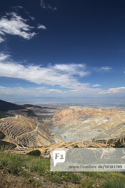Kennecott Utah Copper's Bingham Canyon copper mine  Salt Lake City  Utah  USA  North America