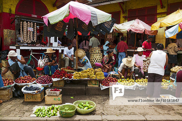 Obstmarkt  Antananarivo  Madagaskar  Afrika
