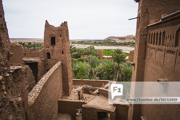 Ancient buildings in Ouarzazate cityscape  Souss-Massa-Draa  Morocco
