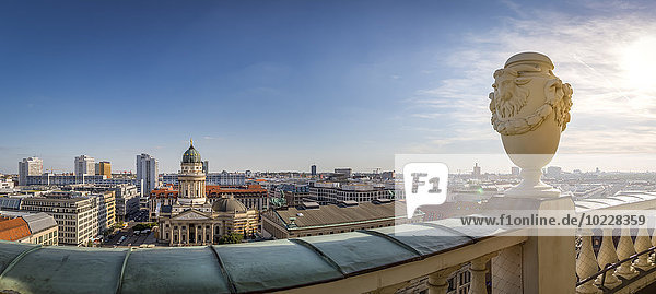 Germany  Berlin  panoramic city view from roof terrace of French Cathedral