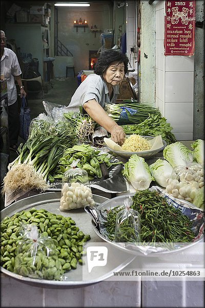 Store at the market in Chinatown in Bangkok Thailand