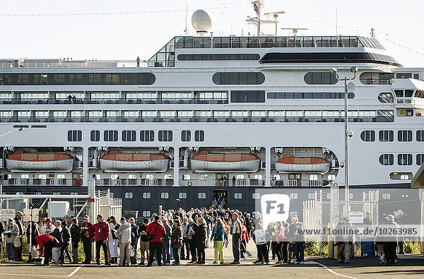 Amerika Tourist Dock Schiff Herbst Kreuzfahrtschiff Niederlande aussteigen