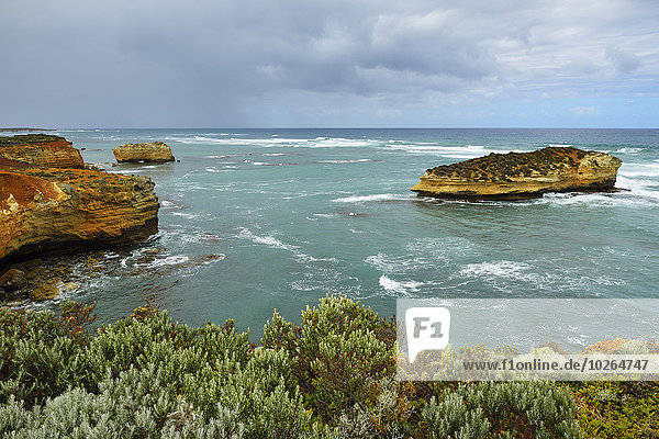 Küste Anordnung Peterborough Victoria Erosion Australien Great Ocean Road