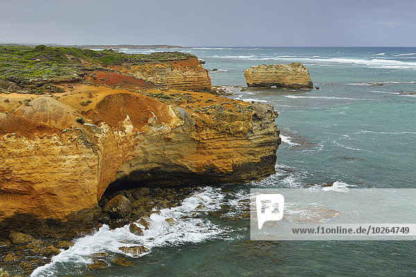 Küste Anordnung Peterborough Victoria Erosion Australien Great Ocean Road