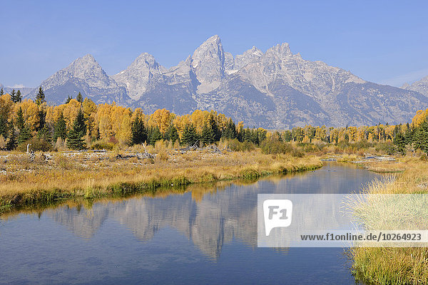 Vereinigte Staaten von Amerika USA Berg Hintergrund Herbst landen Wyoming