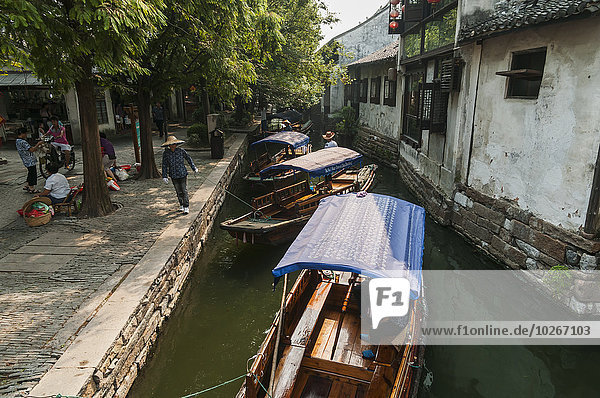 fahren Boot China Shanghai Venetien
