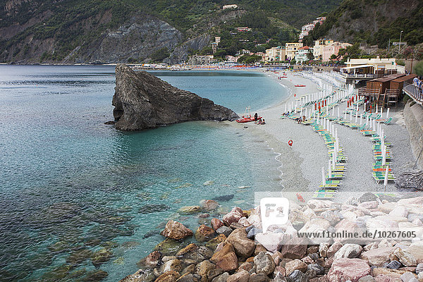 Stuhl Ecke Ecken Strand vorwärts Italien Ligurien Monterosso al Mare