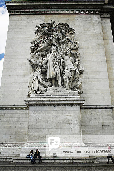 Sculpture On The Arc De Triomphe  Paris  France