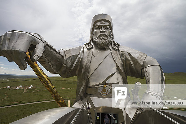 Genghis Khan Equestrian Statue designed by sculptor D. Erdenebileg and architect J. Enkhjargal  Tsonjin Boldog  T÷v Province  Mongolia