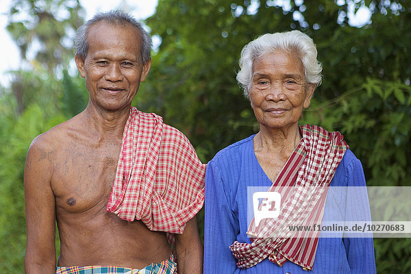 Sechzig Jahre verheiratetes Paar; Battambang  Kambodscha