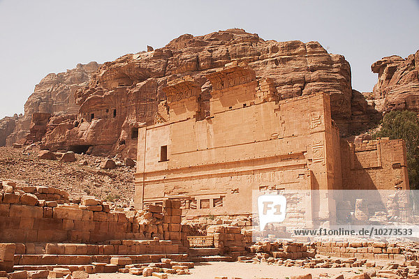 'Qasr al Bint temple and Crusader Fortress; Petra  Jordan'