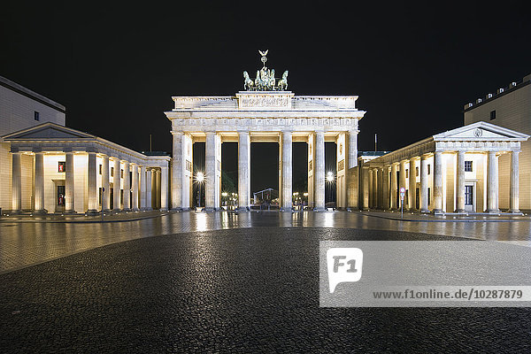 Brandenburg Gate at night  Berlin  Germany