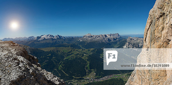 Marmolata und Sella  Dolomiten  Südtirol  Europa