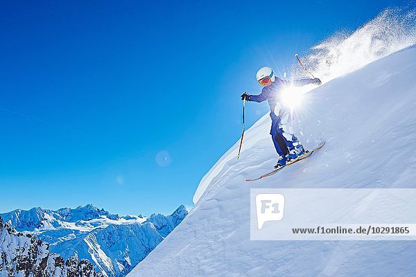 Skifahrer  Chamonix  Frankreich