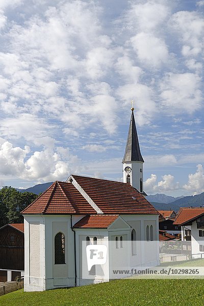 Kirche St. Franziskus  Saulgrub  Oberbayern  Bayern  Deutschland  Europa