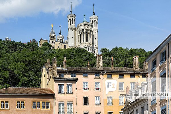 Basilika Notre-Dame de Fourvière  Unesco-Weltkulturerbe  Lyon  Rhone  Frankreich  Europa