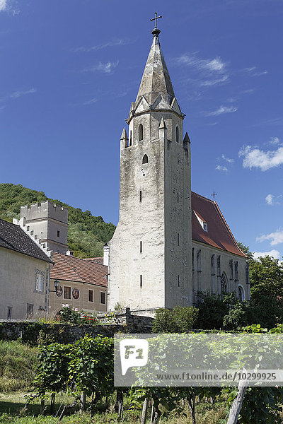 Wehrkirche St. Sigismund  Schwallenbach bei Spitz an der Donau  Wachau  Waldviertel  Niederösterreich  Österreich  Europa