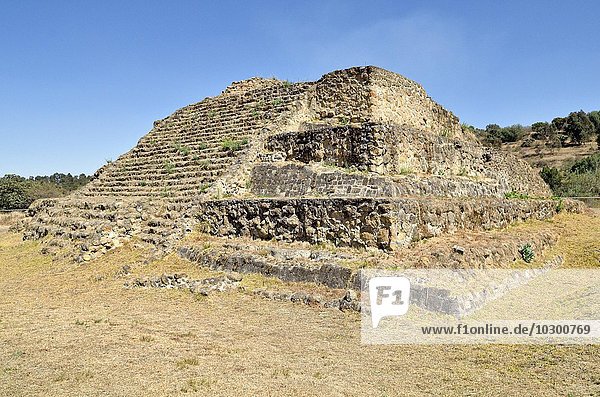 Pyramide  Ausgrabungsstätte Cacaxtla bei Tlaxcala  Bundesstaat Tlaxcala  Mexiko  Nordamerika