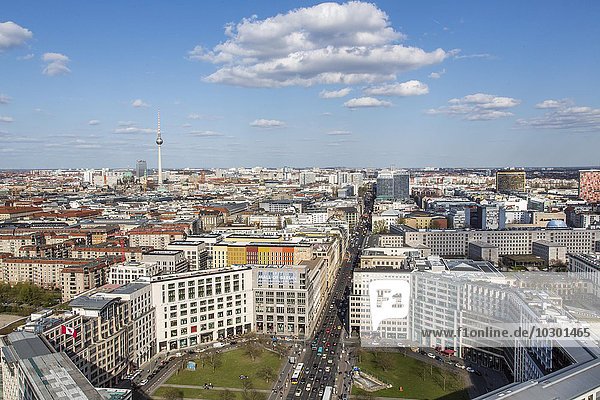 Cityscape of Berlin-Mitte  TV Tower and Berlin Cathedral  Berlin  Germany  Europe