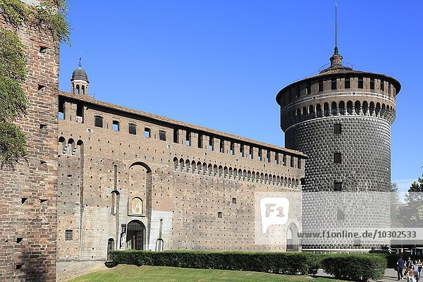 Castello Sforzesco  Milano  Mailand  Lombardia  Lombardei  Italien  Europa