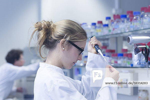 Young scientist working in a lab