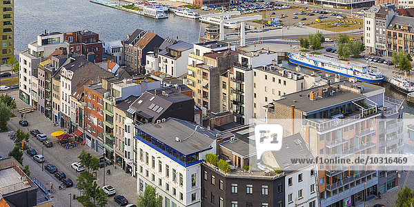 Belgien  Flandern  Antwerpen  Blick nach Eilandje  Häuser am ehemaligen Hafengrundstück