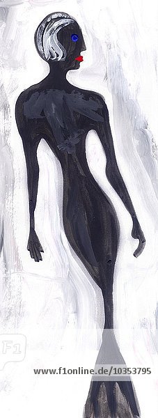 Illustration - Symbol - Anorexie - schlanke Frau