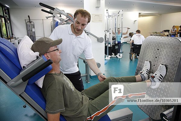 patients doing training to build up the muscles as rehabilitation
