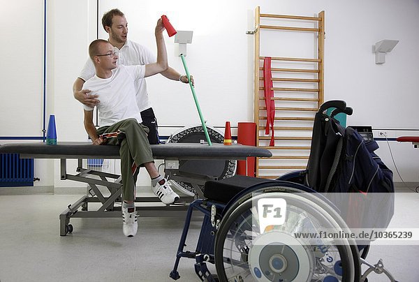 patients doing training to build up the muscles as rehabilitation