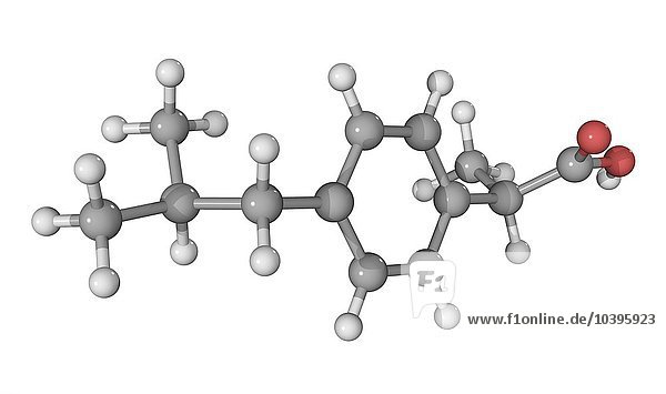 Molekül des entzündungshemmenden Medikaments Ibuprofen
