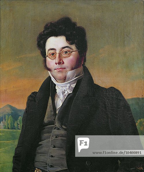 Porträt von Louis Auguste Baudelocque (1799-1863) (Öl auf Leinwand)