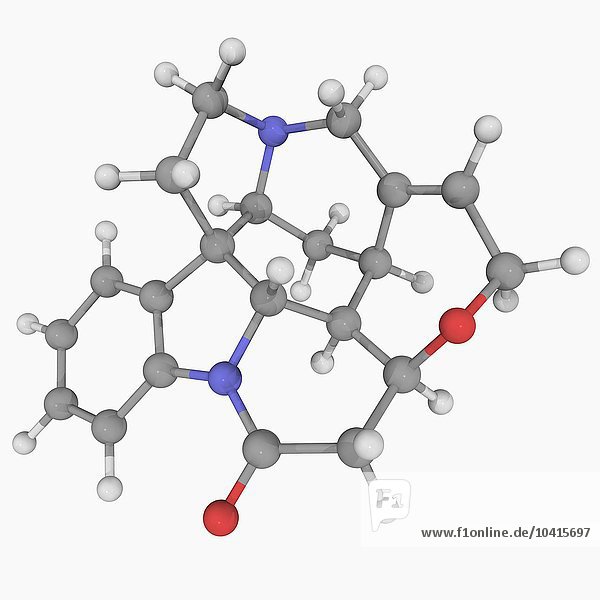 Strychnin-Molekül
