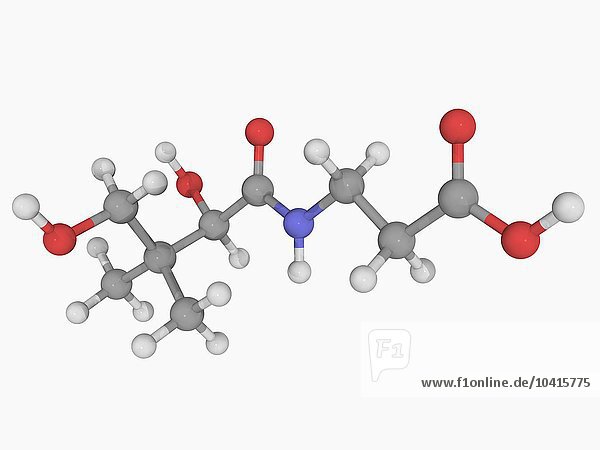 Vitamin B5 Pantothensäure-Molekül