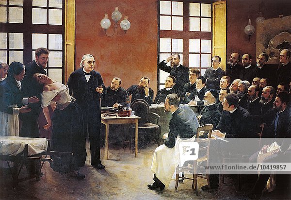Vorlesungen von Charcot in La Salpetriere von Pierre-Andre Brouillet (1857-1914)