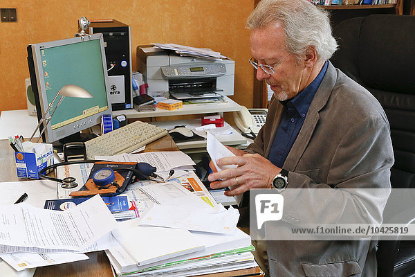 To be used only in the context of the feature. Photo essay in a country doctor´s office  Nord-Pas-de-Calais  France.