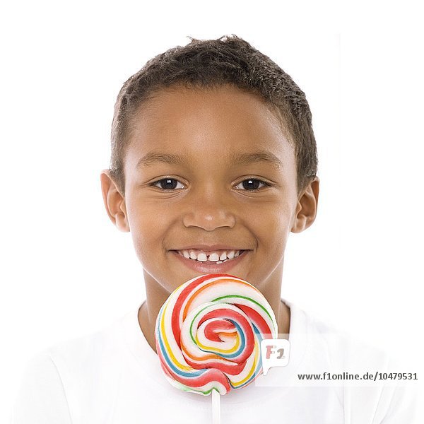 Boy with lollipop