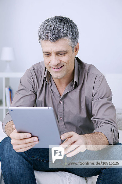 Man with tablet