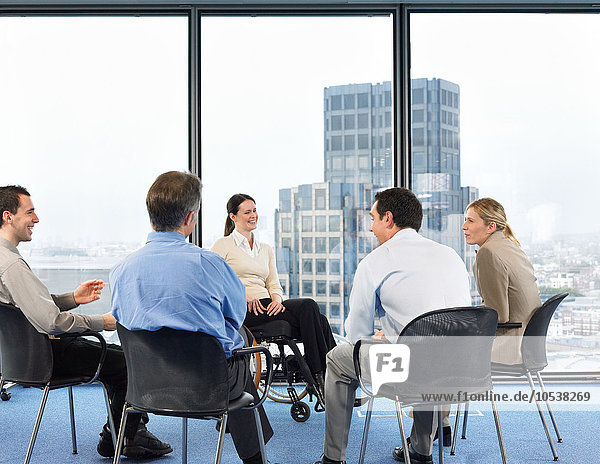 Office workers in meeting
