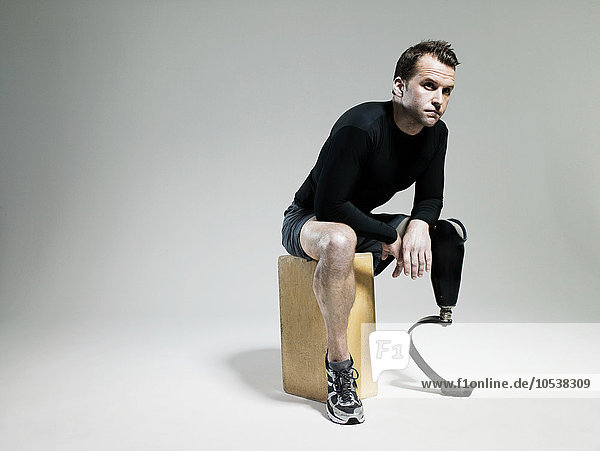 Sportler mit Beinprothese