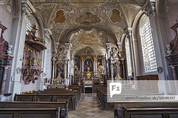 Altarraum  Wallfahrtskirche Heilig Blut  Erding  Bayern  Oberbayern  Deutschland  Europa