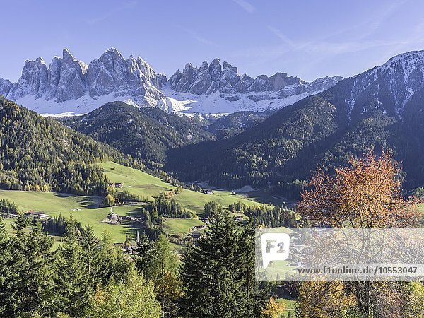 Geislergruppe  Villnösstal  Südtirol  Italien  Europa