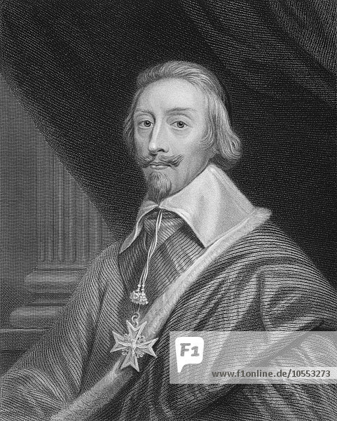 Armand Jean du Plessis  Kardinal-Herzog von Richelieu und von Fronsac  1585 bis 1642  Französisch Geistlicher